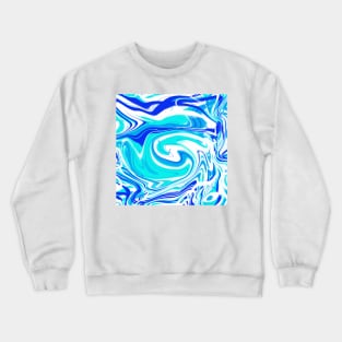 Liquid Marbling Effect Crewneck Sweatshirt